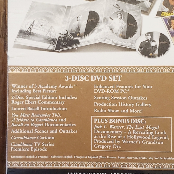 Sealed! Casablanca Ultimate Collector's Edition (3 disc set) DVD - Picture 3 of 10